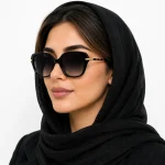 نمای عینک آفتابی زنانه آسمان AS1041 روی صورت مدل